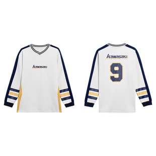 kawasaki川崎羽毛球服男女款长袖卫衣新款运动复古休闲上衣