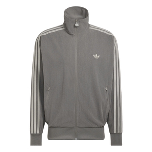 复古学院风三条纹宽松灯芯绒运动外套男装adidas阿迪达斯三叶草