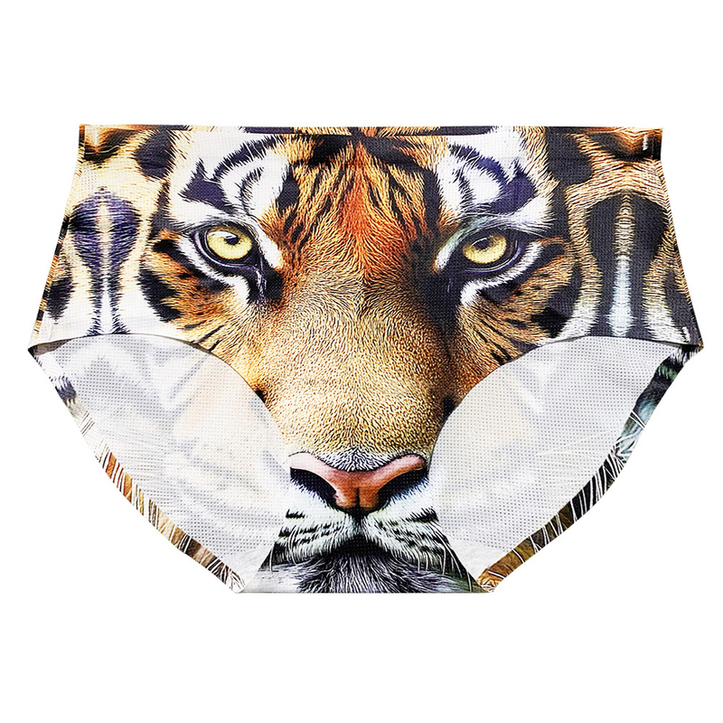 RK中国风国潮个性内裤冰丝网孔透气数码打印中腰女内裤中腰三角裤