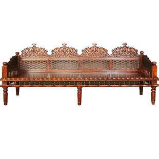 东南亚印度风格家具实木沙发摩洛哥风格CH121-1泰式3人实木沙发