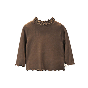 女童打底衫秋冬季加绒2026新款女孩纯色宝宝纯棉内搭儿童长袖上衣