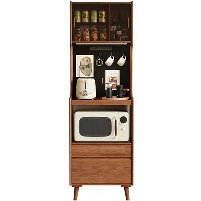 莱舍中古小户型靠墙一体厨房实木