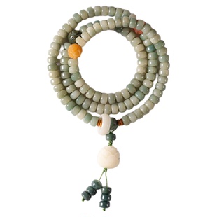 喇荣色达五明学院文艺国潮小清新菩提多圈佛珠莲花女手持长款念珠