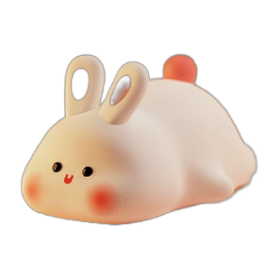 大脸兔氛围小夜灯柔光卧室床头拍拍伴睡眠高颜值台灯可爱生日礼物