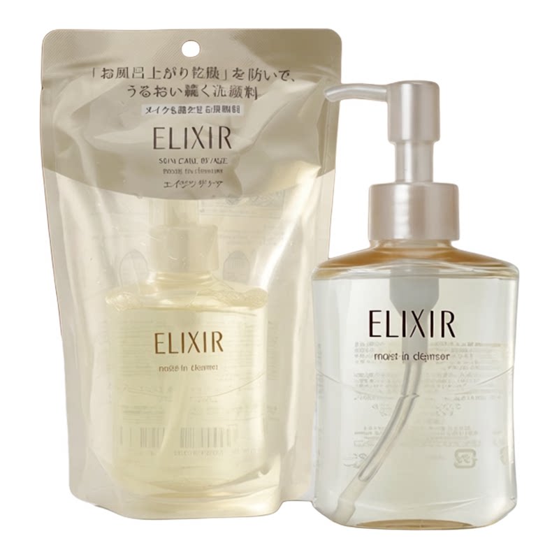 ELIXIR 进口日本弹润保湿卸妆洁面乳140ml洗卸一体洗面液水润补水