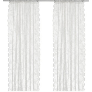 特价 外贸成品田园蕾丝 韩式法式客厅落地窗隔断橱窗床幔免打孔