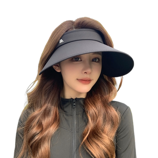 骑行防晒帽女夏季防紫外线遮阳帽新款帽子女大檐空顶帽太阳帽面罩