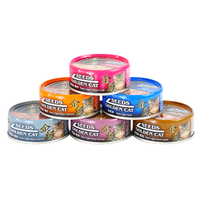 猫扑台湾惜时小金白身鱼猫罐头