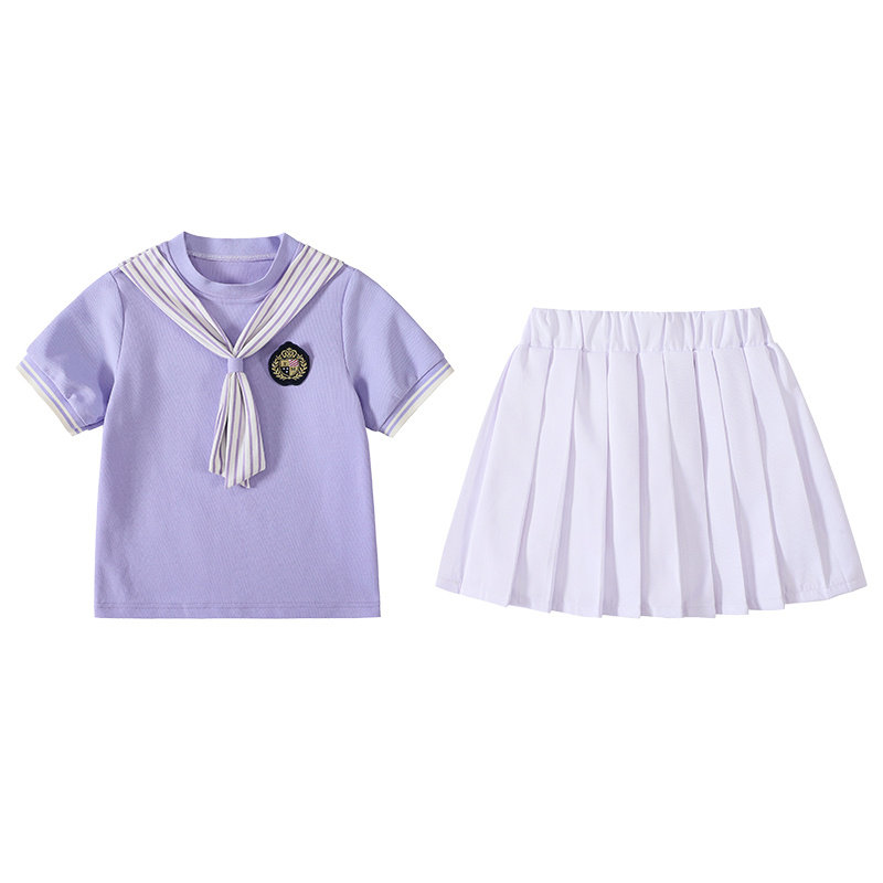 小学生校服夏季短袖幼儿园园服学院风运动服一年级儿童班服套装