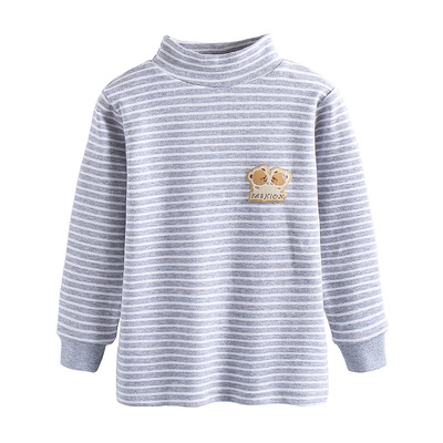 长袖打底衫春秋冬厚款儿童中领