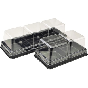 2格3格包装盒吸塑盒打包盒两个粒装月饼蛋黄酥麻薯盒点心盒西点盒