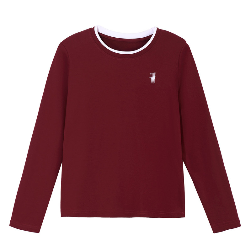 正肩长袖t恤女加绒内搭打底衫