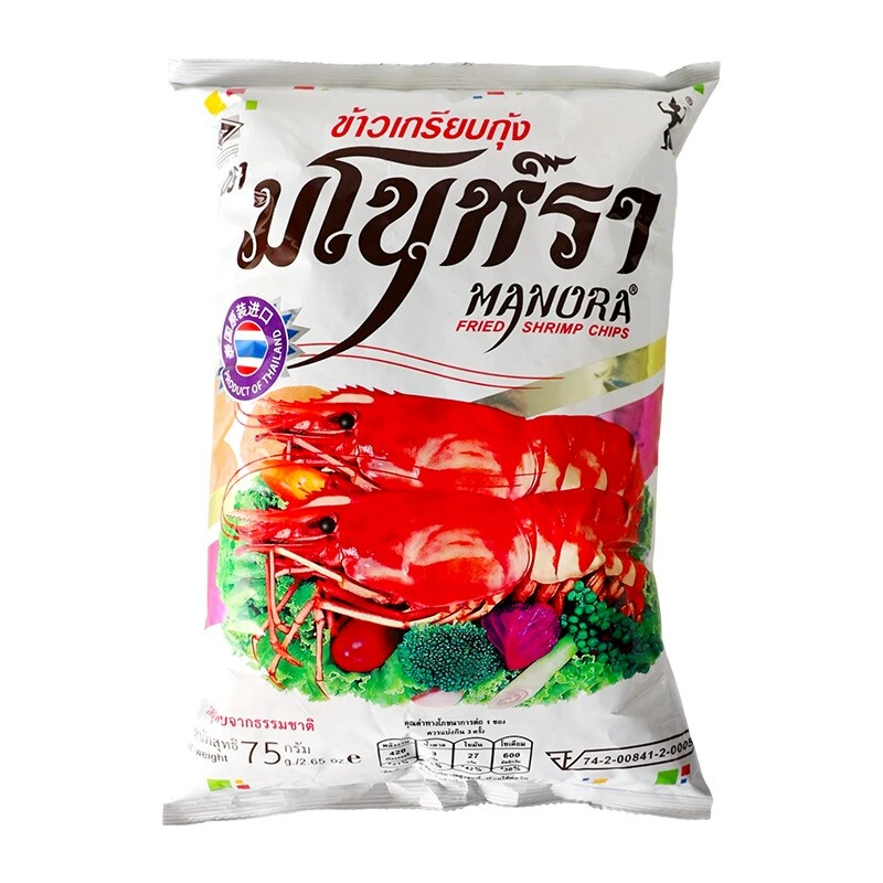 泰国进口玛努拉芥末虾味香酥虾片办公室网红泰式解馋膨化休闲零食