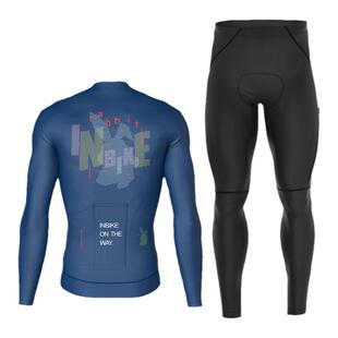 兰帕达inbike骑行服长袖紧身春夏季速干公路男款骑行套装运动款