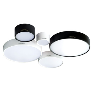 三雄极光LED筒灯悦圆明装筒灯北欧超薄圆形吸顶灯黑色白色免开孔