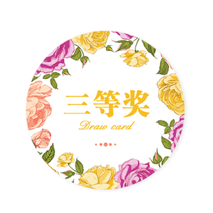 奖项卡一等奖幸运抽奖卡摸奖纸通用抽奖牌公司活动游戏圆形抽奖券