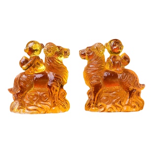 属蛇人的白泽封侯琉璃摆件2026马年生肖蛇吉祥物礼物客厅卧室摆设