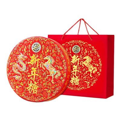 徐福记新年糖礼盒420g混合6款糖果新年糖铁盒零食送礼年货KJ