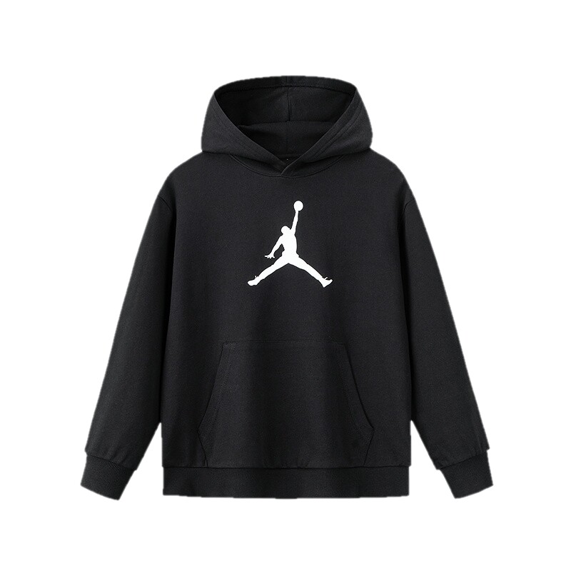 JORDAN儿童连帽卫衣男女童经典飞人logo套头运动青少年百搭上衣