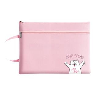 产检资料收纳袋孕妇手提包孕妈孕检袋可爱档案袋大容量孕期b超单子文件袋拉链手提袋帆布牛津布a4学生补习袋