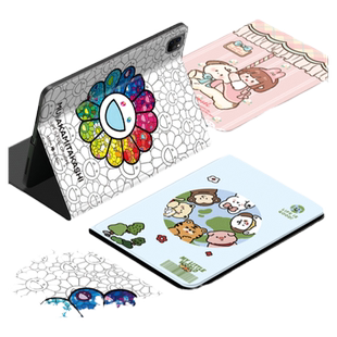 彩色太阳花适用苹果iPad10平板套iPadPro2022保护壳2021款12寸air5防摔3/4卡通9平板2020笔槽mini6/5第十代7