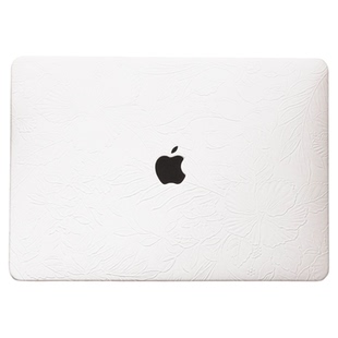 白色压花2024新款苹果电脑保护套适用于macbookAir保护壳13笔记本air15 pro14寸macbook13寸外壳macpro保护套