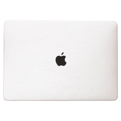 白色压花笔记本保护壳