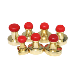 光敏免封边印章材料 可装芯片金属外壳纯铜印章材料 铜章材料