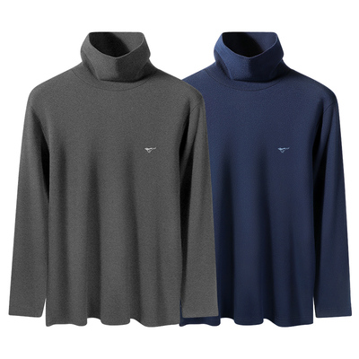 2件七匹狼纯棉中高领防风秋衣裤