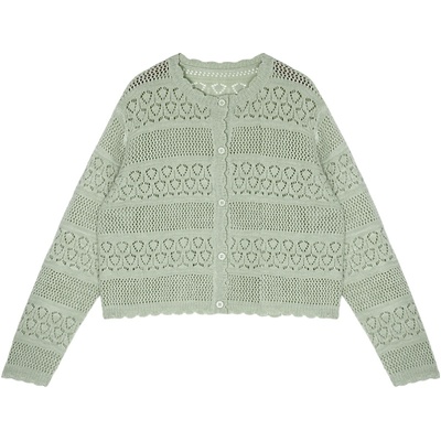 前世今生单排多扣圆领开衫