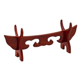 红木象牙架刀架宝剑架如意托架牛角摆件架托底座红木雕工艺品架子