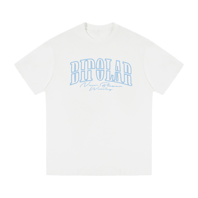 BIPOLAR米粒绣美式宽松情侣T恤