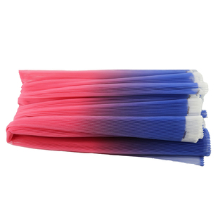 渐变硬网纱风琴百褶小皱造型布料婚庆背景装饰婚礼纱设计师面料