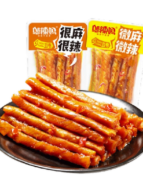 邬辣妈豆香辣条嚼劲十足回味悠长