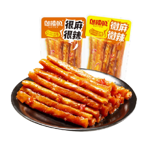 邬辣妈杂粮豆卷豆筋辣条辣味怀旧童年经典网红大辣片爆款休闲零食