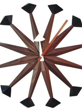 多边形挂钟PolygonClock胡桃木