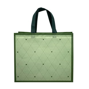 绿色爱心礼品袋无纺布环保袋服装店手提袋子羽绒服加大加厚购物袋