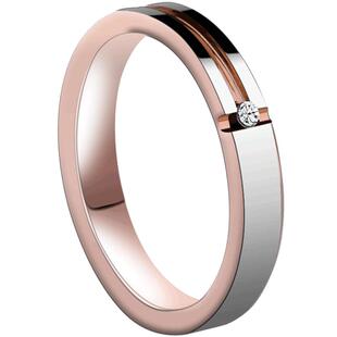 飒雅戒指玫瑰金色定制刻字情侣对戒蒹葭钨金指环钨钢婚戒男女结婚