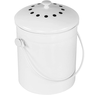 简约不锈钢厨房垃圾桶新型家庭环保有机堆肥桶厨余容器垃圾贮存