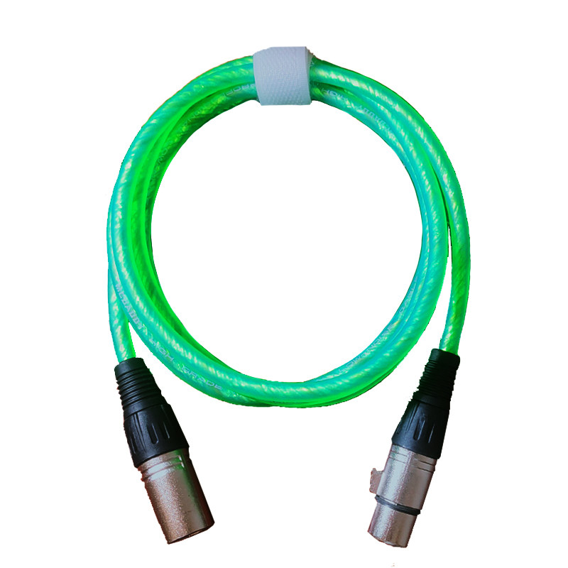 大振膜电容麦克风调音台音频连接线48V幻象电源双卡农话筒线长2米