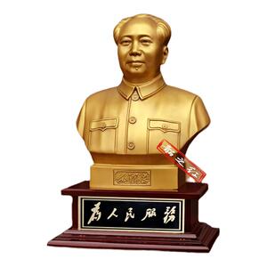 伟人铜像真品黄铜毛爷爷雕塑客厅办公桌面装饰摆件毛主席纪念品