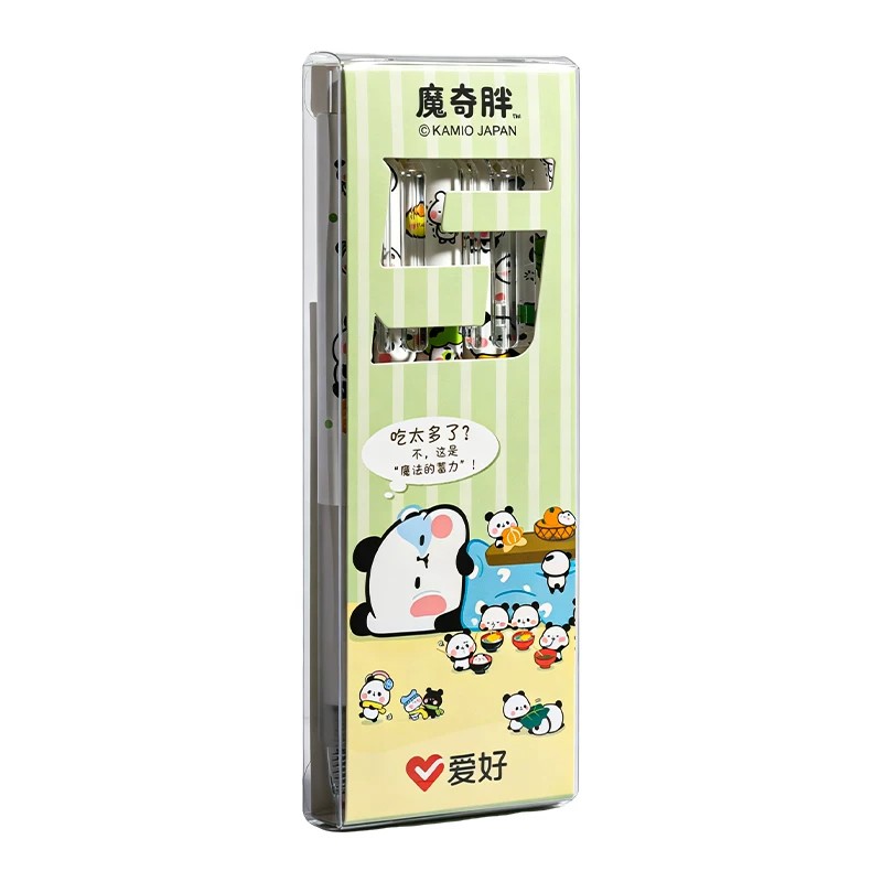 魔奇胖卡通熊猫ST按动中性笔可爱