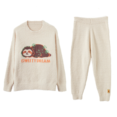 红豆居家半边绒套头可外穿睡衣