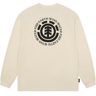 美国ELEMENT滑板长袖T恤男春季宽松圆领复古印花华夫格插肩上衣潮