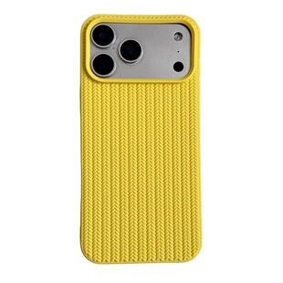 耐脏针织纹适用iPhone17Promax手机壳苹果16plus硅胶保护套创意个性15防摔软壳防指纹14时尚大孔13女款硅胶套