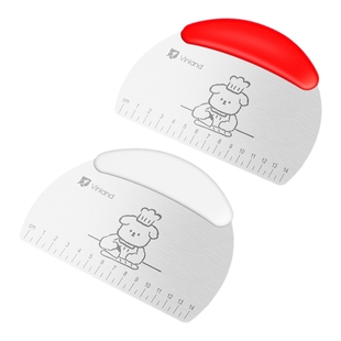 英国切面刀食品级专用不锈钢刮刀烘焙雪花酥切刀面团硅胶刮板厨房