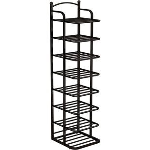 门口多层鞋架入户门外带轮可移动铁艺鞋架宿舍楼道收纳架小型鞋柜