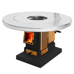柴火炉冬季取暖烤火炉农村家用室内暖气炉冬天烧柴气化炉柴煤两用