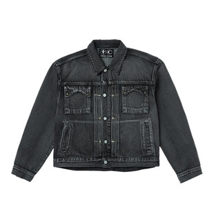 THUG CLUB  Claw Denim Jacket Black 新款 爪型水洗牛仔夹克