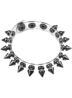 银色双层尖刺子弹百搭软塑料手链